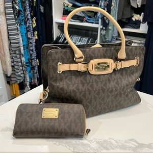 Michael Kors Monogram Hamilton Tote bag & Wallet